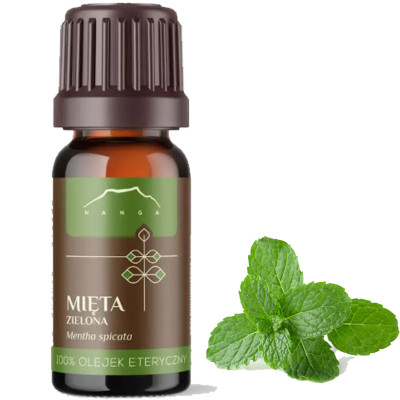 NANGA OLEJEK ETERYCZNY 100% MIĘTA ZIELONA MIĘTOWY 10ml inhalacje masaż
