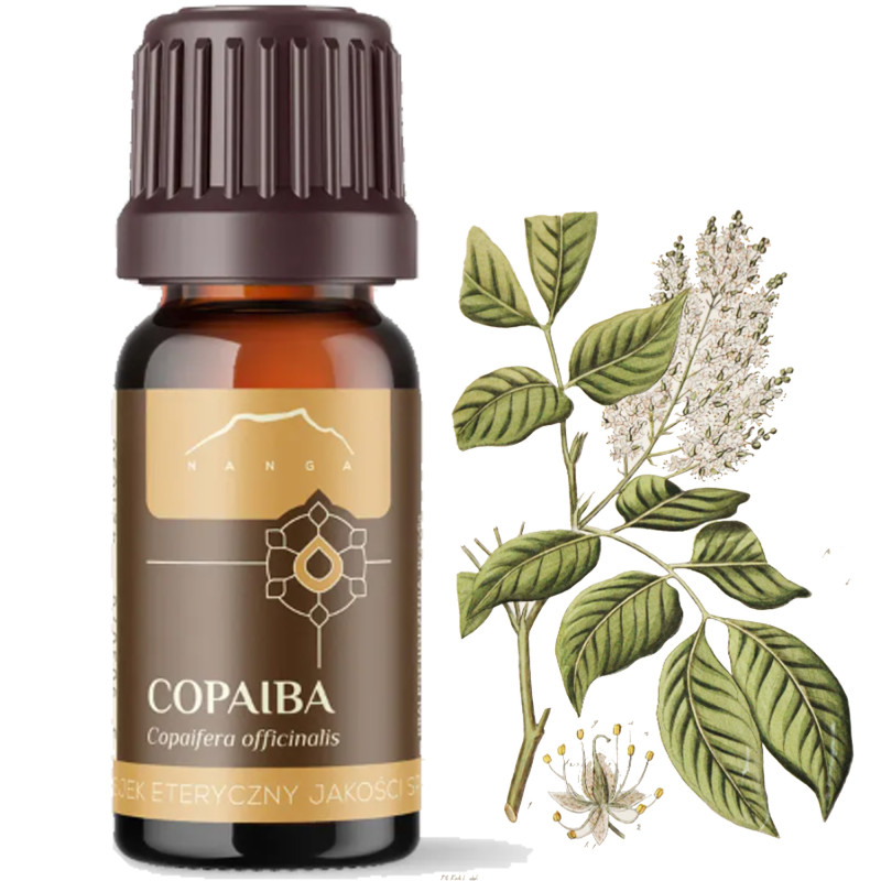 NANGA OLEJEK ETERYCZNY 100% COPAIBA 10ml wsparcie INFEKCJE ODPORNOŚĆ KASZEL