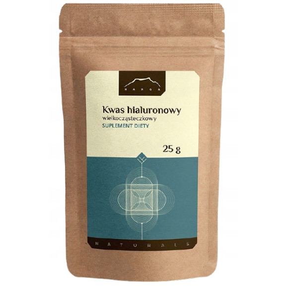 Nanga KWAS HIALURONOWY wielkocząsteczkowy SPOŻYWCZY KOSMETYCZNY 25g 