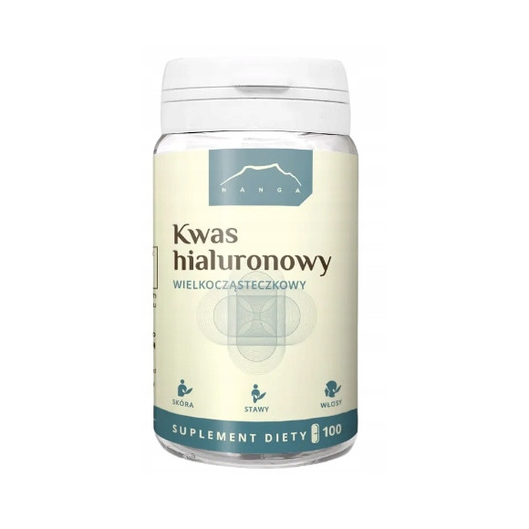 NANGA KWAS HIALURONOWY Wielkocząsteczkowy 200mg 100k wsparcie SKÓRA STAWY