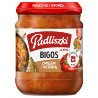 Pudliszki BIGOS Z MIĘSEM I KIEŁBASĄ  gotowe danie  SŁOIK 450g