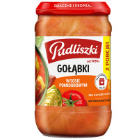 Pudliszki GOŁĄBKI  W SOSIE POMIDOROWYM gotowe danie mięsne SŁOIK 610g