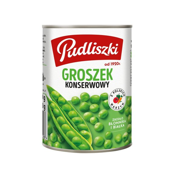 Pudliszki GROSZEK KONSERWOWY Zielony i Soczysty puszka 400g