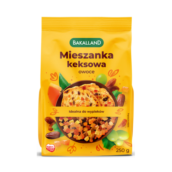 Bakalland MIESZANKA KEKSOWA owoce IDEALNE DO WYPIEKÓW 250G