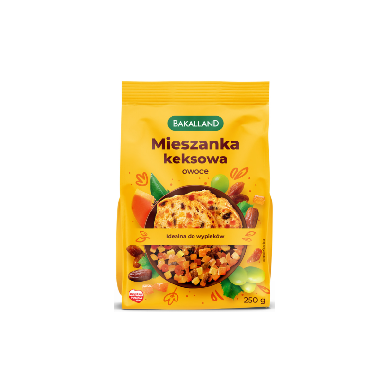 Bakalland MIESZANKA KEKSOWA owoce IDEALNE DO WYPIEKÓW 250G
