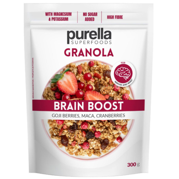 Purella SUPER GRANOLA BRAIN BOOST jagody i żurawina 300g
