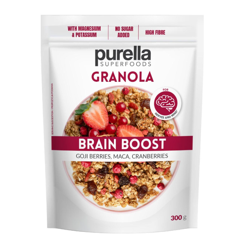 Purella SUPER GRANOLA BRAIN BOOST jagody i żurawina 300g