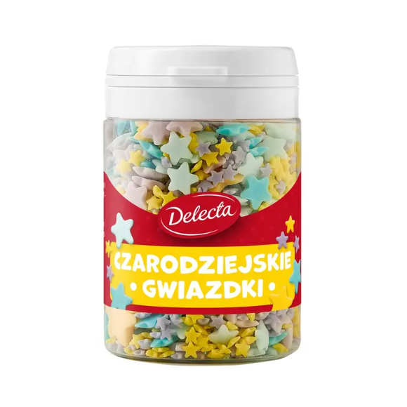 Delecta CZARODZIEJSKIE GWIAZDKI posypka dekoracje do ciast 48G