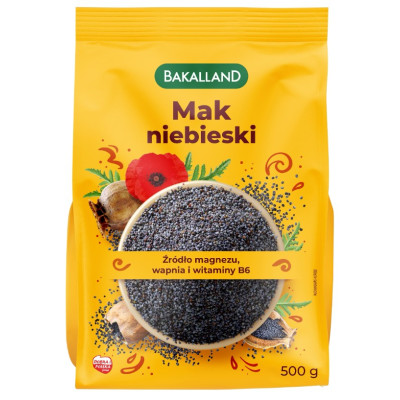 Bakalland MAK NIEBIESKI 500g ziarno naturalny 