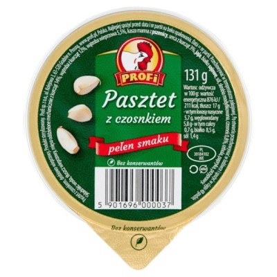 PASZTET DROBIOWO-WIEPRZOWY Z CZOSNKIEM CZOSNKOWY bez