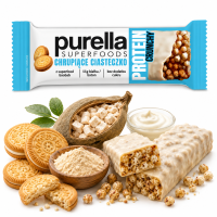 Purella Superfoods PROTEIN BAR BATON PROTEINOWY CHRUPIĄCE CIASTECZKO 45g