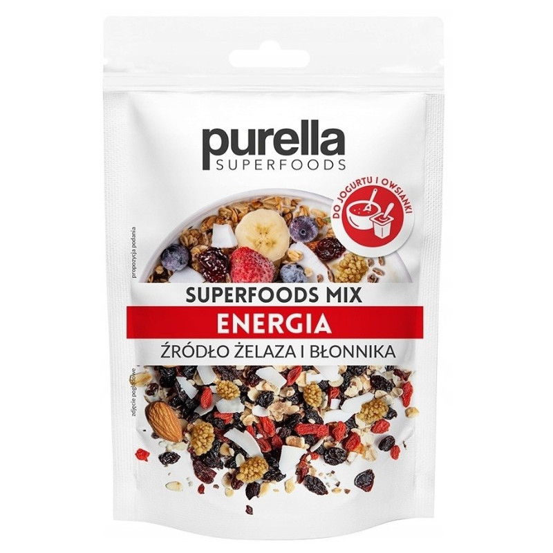 Purella SUPERFOODS MIX ENERGIA 80g dodatek do jogurtu i owsianki 