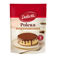 Delecta POLEWA DO CIAST smak MLECZNA CZEKOLADA czekoladowa 100g KRÓTKA DATA 