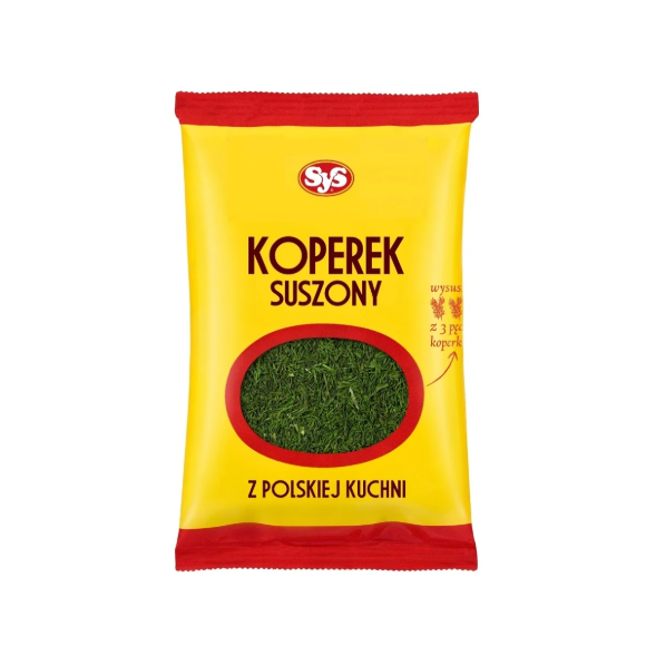 Sys KOPEREK SUSZONY 100%  na zupy sosy dania 20g KRÓTKA DATA