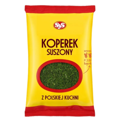 Sys KOPEREK SUSZONY 100%  na zupy sosy dania 20g KRÓTKA DATA