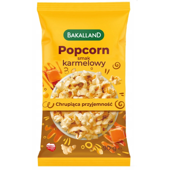 BAKALLAND - POPCORN karmelowy 90g