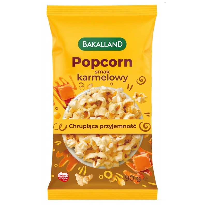 BAKALLAND - POPCORN karmelowy 90g