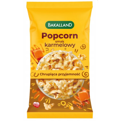 BAKALLAND - POPCORN karmelowy 90g