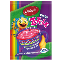 Delecta Zozole Rainbow KISIEL WIELOOWOCOWY z CUKREM STRZELAJĄCYM 34g kwaśny