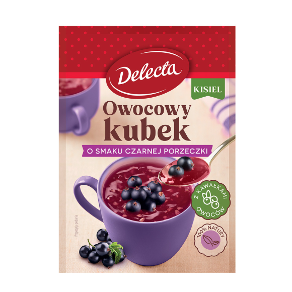 Delecta OWOCOWY KUBEK KISIEL czarna porzeczka 30g