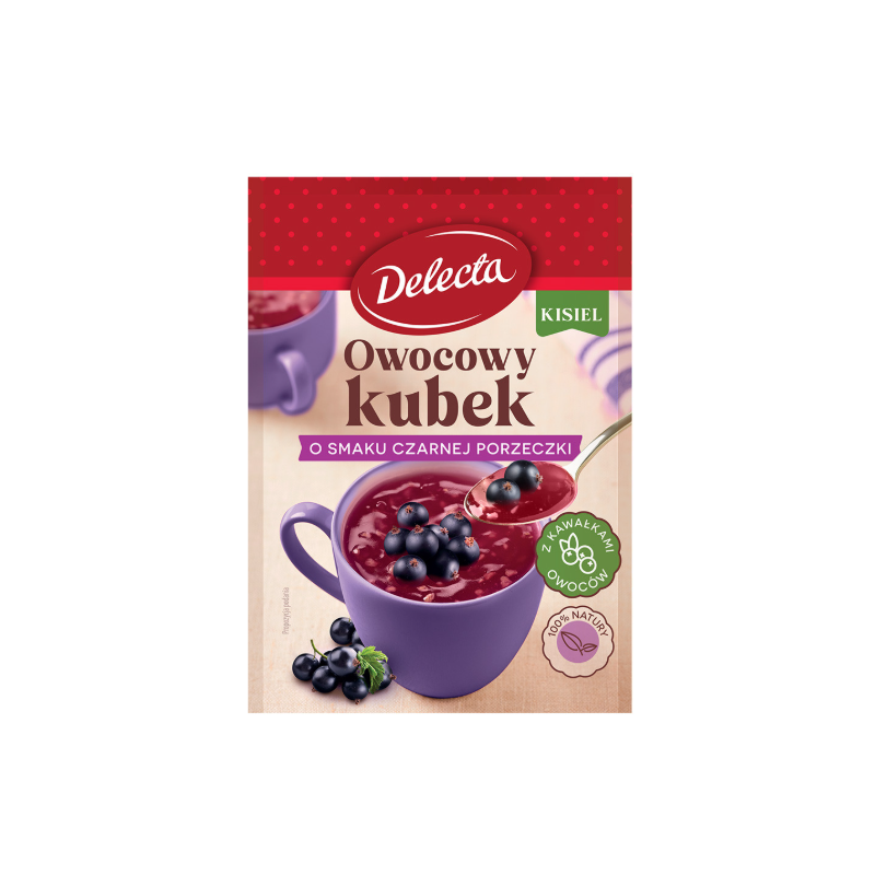 Delecta OWOCOWY KUBEK KISIEL czarna porzeczka 30g
