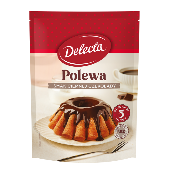  DELECTA POLEWA CZEKOLADOWA do CIAST TORTÓW ciemna czekolada 100g 0,1KG