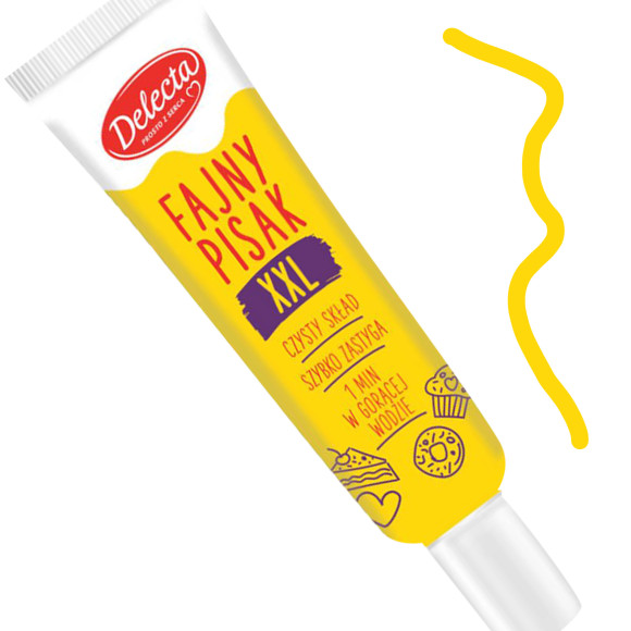 Delecta FAJNY PISAK XXL ŻÓŁTY 30g do dekoracji 