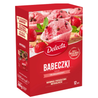 Delecta BABECZKI TRUSKAWKOWE  na 12 sztuk 280g KRÓTKA DATA 