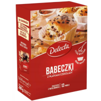 Delecta BABECZKI Z PŁATKAMI CZEKOLADY na 12 sztuk 280g KRÓTKA DATA