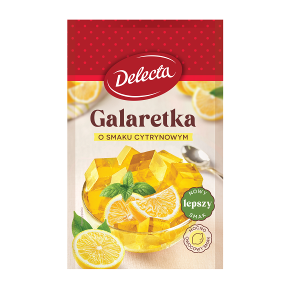 Delecta GALARETKA CYTRYNOWA smak cytrynowy 70g KRÓTKA DATA 