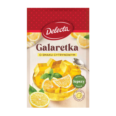 Delecta GALARETKA CYTRYNOWA smak cytrynowy 70g KRÓTKA DATA 