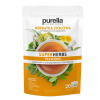 PURELLA SUPERHERBS herbata TRAWIENIE Mięta Kopr Rumianek Mniszek + KURKUMA