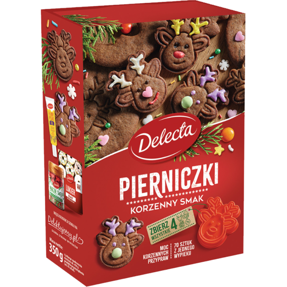 Delecta PIERNICZKI KORZENNE 350g + STEMPEL mieszanka na 70 pierniczków