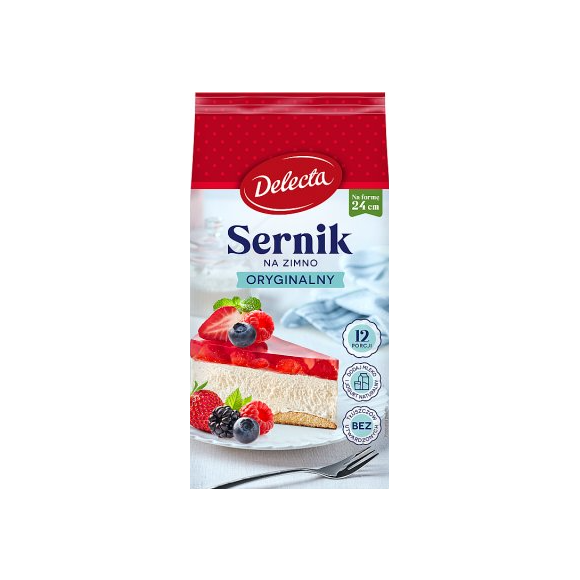 Delecta CIASTO SERNIK NA ZIMNO z mascarpone w 2H! 154g mieszanka 