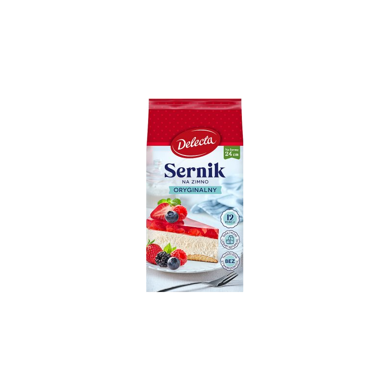 Delecta CIASTO SERNIK NA ZIMNO z mascarpone w 2H! 154g mieszanka 