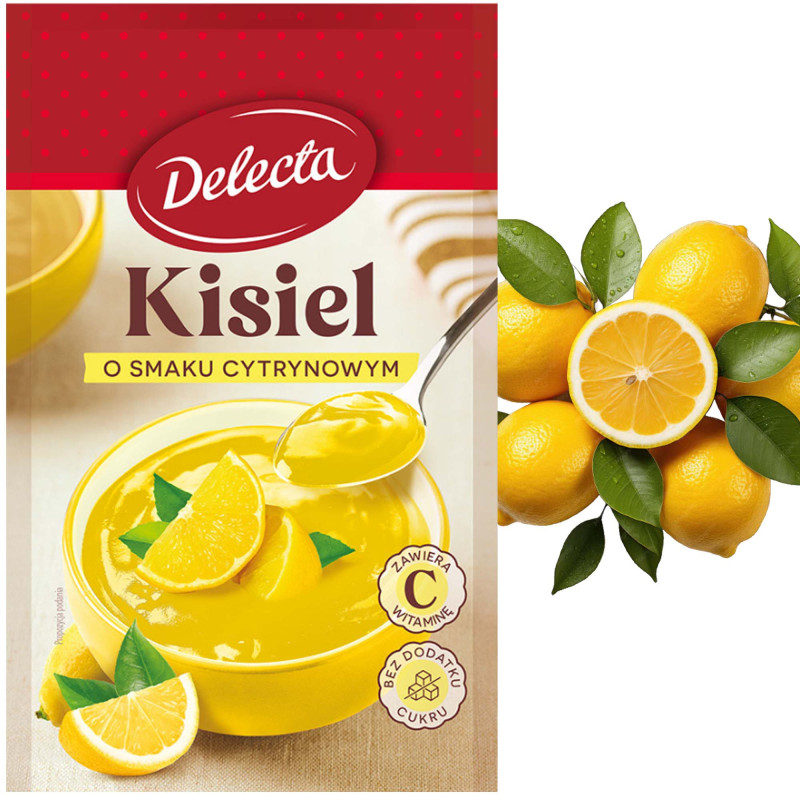 Delecta KISIEL CYTRYNOWY bez dodatku cukru 38G 