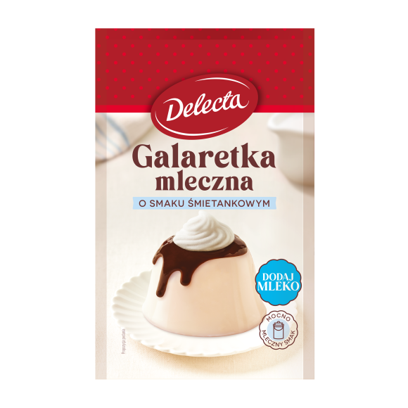 Delecta GALARETKA MLECZNA smak ŚMIETANKI ŚMIETANKA ŚMIETANKOWA 60g 