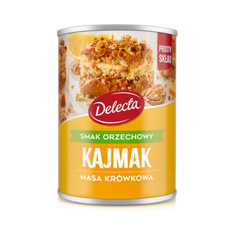 Delecta KAJMAK GOTOWA MASA KRÓWKOWA SMAK ORZECHOWY 400g 0,4KG