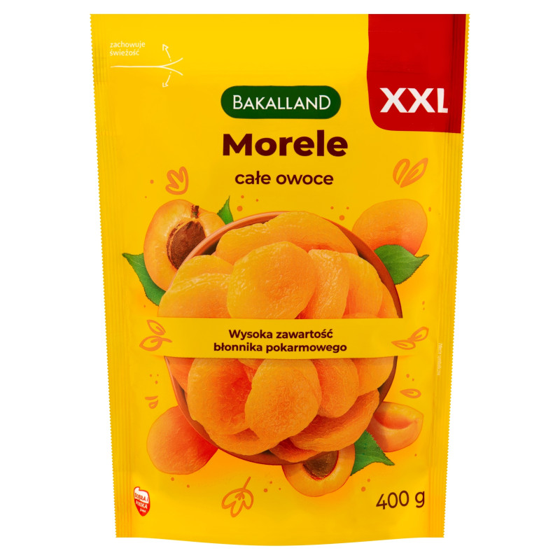 MORELA MORELE SUSZONE całe owoce BEZ PESTEK 400g 0,4KG BAKALLAND KRÓTKA DATA 