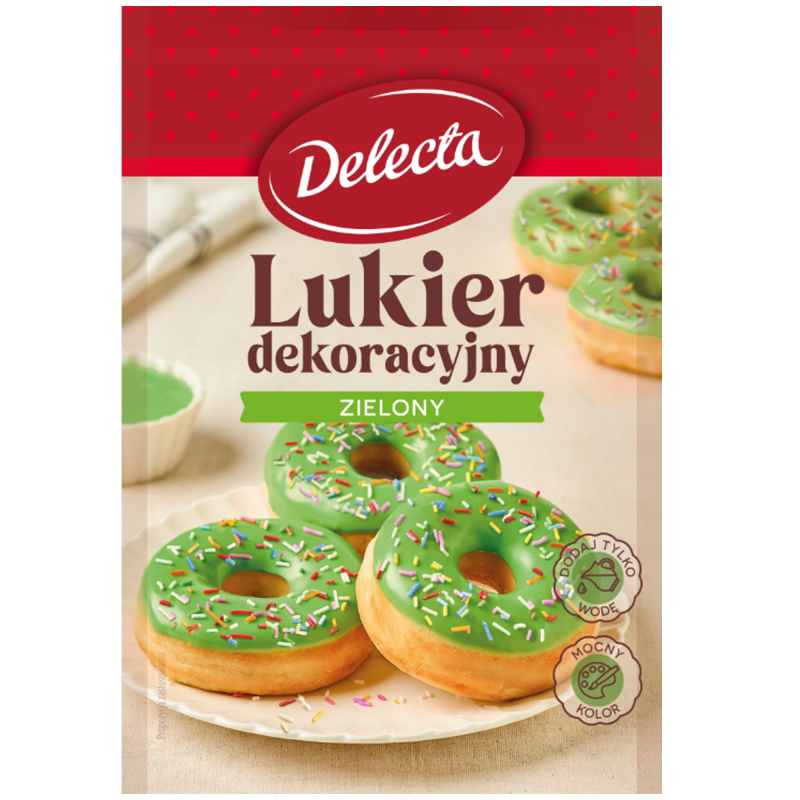 Delecta LUKIER ZIELONY dekoracyjny 80g  do ciast ciastek 