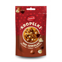 POSYPKA KROPELKI MIX CZEKOLAD Biała Mleczna Deserowa DEKORACJA DO CIAST 80g