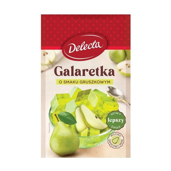 Delecta GALARETKA GRUSZKOWA smak gruszkowy gruszka zielona 70g