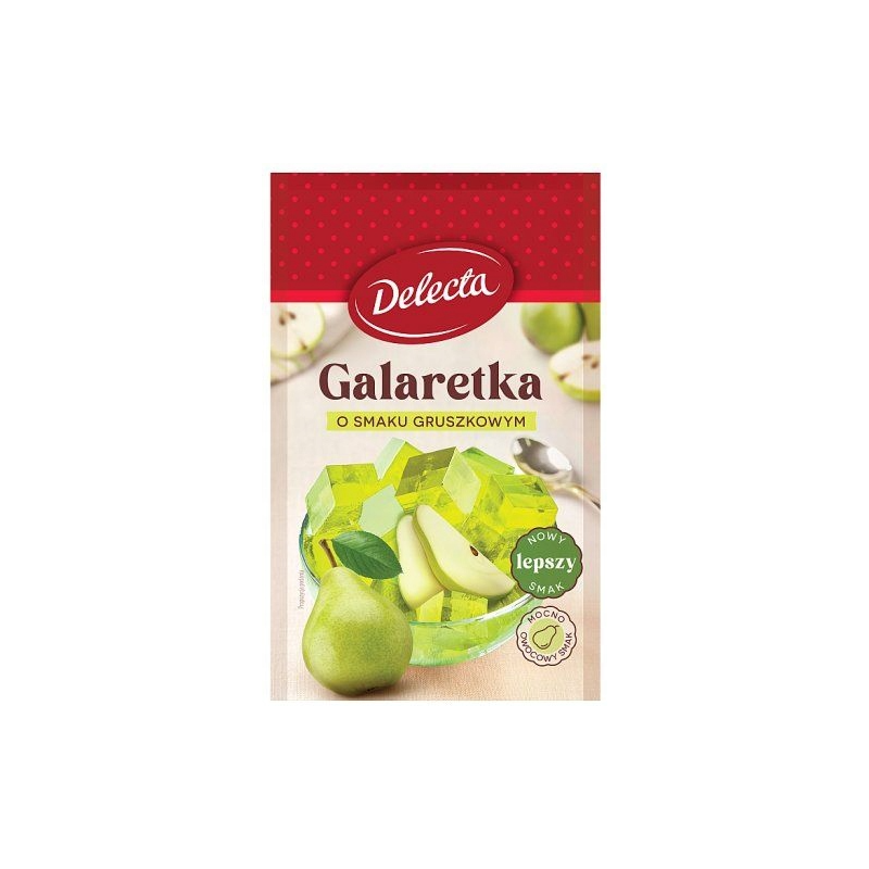 Delecta GALARETKA GRUSZKOWA smak gruszkowy gruszka zielona 70g
