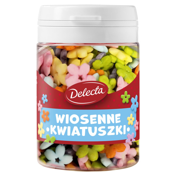 Delecta WIOSENNE KWIATUSZKI posypka dekoracje do ciast 48G 