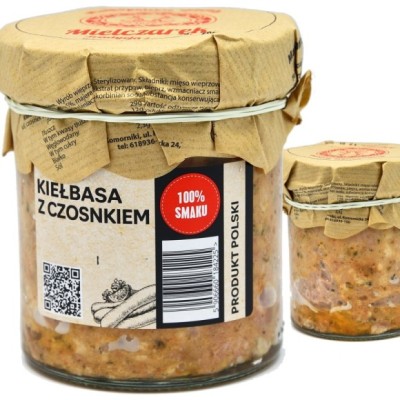 Mielczarek KIEŁBASA Z CZOSNKIEM W SŁOIKU czosnkowa 92%