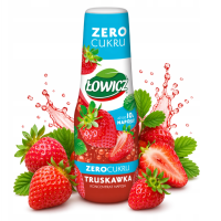 Łowicz SYROP TRUSKAWKA ZERO CUKRU 500ML KONCENTRAT DO SATURATORA NA 10L