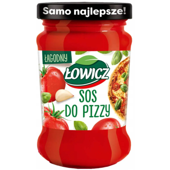 Łowicz SOS DO PIZZY z ziołami POMIDOROWY ŁAGODNY 180G SŁOIK