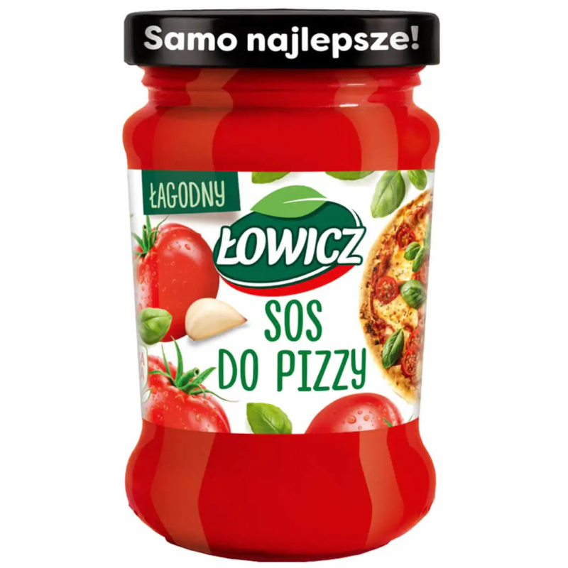 Łowicz SOS DO PIZZY z ziołami POMIDOROWY ŁAGODNY 180G SŁOIK