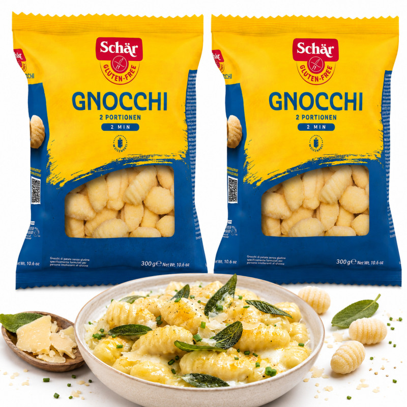 Schar makaron GNOCCHI KOPYTKA ZAMIENIACZANE bezglutenowe 300g x2 = 0,6kg