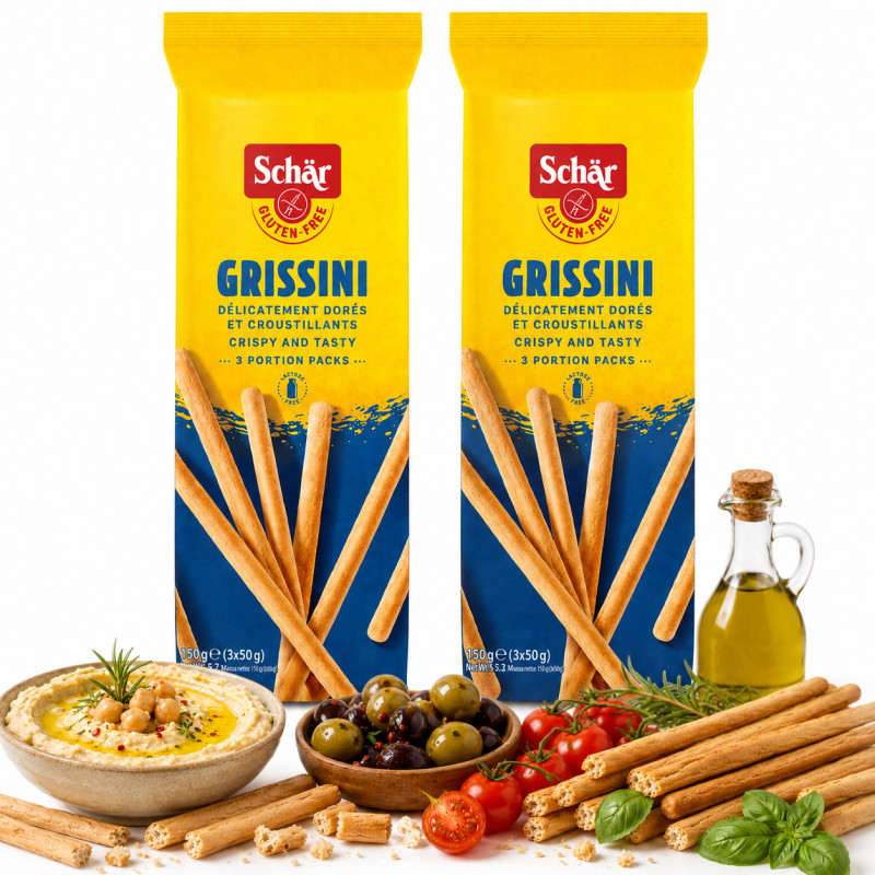Schar GRISSINI paluszki włoskie BEZGLUTENOWE VEGAN 150g x2 = 0,3kg
